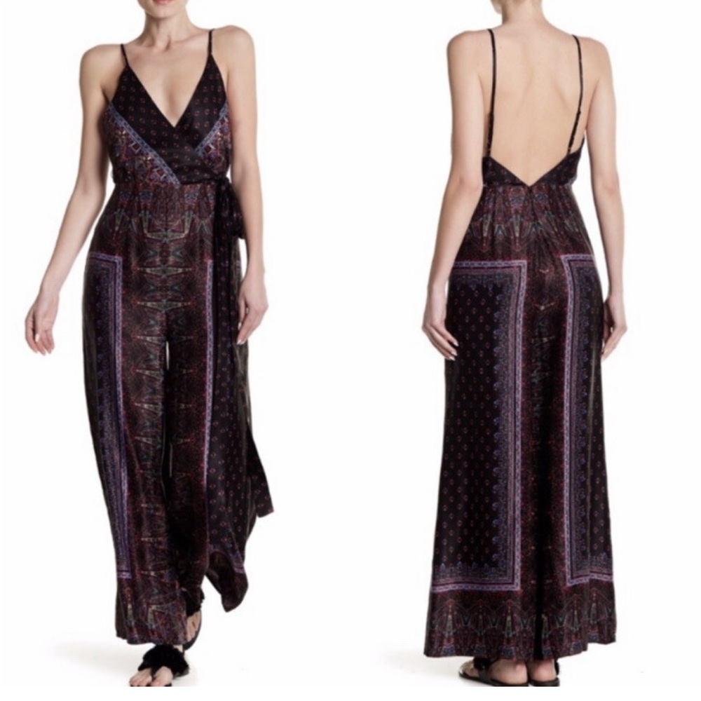 Free People Cabbage Rose wide leg jumpsuit, size US 6 - Picture 2 of 13